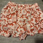 American Eagle  Floral Burnt Orange Skirt/Short Flowy Small Ruffle Photo 0