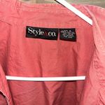 Style & Co Orange Button Up Shirt Photo 1