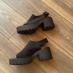 Vagabond  size 8 black lug sole sling back chunky sandals neoprene Photo 3