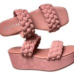 Matisse Women's Slip On Braided Double Strap Greyson Wedge Sandals Sz 8 NWOT Pink Photo 0