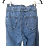 Lulus Flare Belted Retro Style Denim Medium Wash Small Photo 3