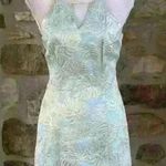 Lilly Pulitzer  Pearl Shift Mini Dress Breakwater Blue Palm Gold Jacquard Sz. 6 Photo 0