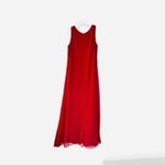 Miss Cristina red chiffon 2pcs dress set long dress with sequin hem cape XL NWOT Photo 8