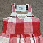 Ace & Jig  Boardwalk Dress Doublecloth‎ Cotton Rouge Red Plaid Large Photo 4