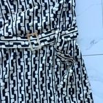 Anthropologie Monteau dress size Medium black cream slit belt Photo 5