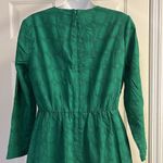 J.Crew Green Lined Eyelet Long Sleeve Dress- with Scalloped Details-Size 4-NEW Photo 8