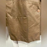 VTG West Bay Women’s Brown 100% Top Grain Leather Blazer Jacket Button Size 10 Photo 7