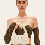 JW Pei Gabbi Ruched Hobo Handbag Ivory Vegan Leather Small Hobo Bag Like New Photo 0