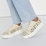 Free People Catch Me If You White Mirror Combo Crochet Sneakers Photo 1