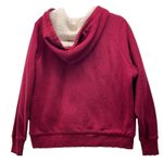 Faded Glory Y2K Sherpa Lined Hoodie Maroon Red XL Photo 1