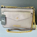 MKF Collection Pewter Crossbody Envelope Clutch Pouch Vegan Leather Crossbody Gray Photo 0
