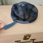 Baseball Cap Campfires & Cocktails Hat Blue Denim Distressed White Embroidered Photo 4