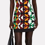 Alexis  Belli Abstract Cotton Mini Cocktail Dress NWT Photo 0