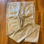 Liverpool  straight leg pant size 16 gold metallic pant button and zip closure Photo 0