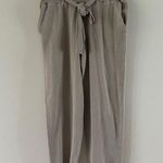 Lark & Grey Jogger Pants Beige Elastic Waist Women's Loungewear Size M Photo 5
