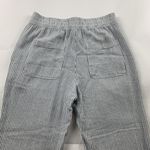 Old Navy Light Gray Striped Linen Blend High Rise Straight Leg Lounge Pant M Photo 5