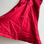 Valerie Stevens Vintage  Bright Red 100% Silk Slip Mini Apron Dress Size Small Photo 3
