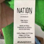 Nation Ltd Nation LTD Bright Green Gabby Smocked Midi 100% Pima Cotton Casual Tank Dress L Photo 3