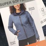 Free Country NEW  Faux Fur Lined Soft Shell Blue Moon Hooded Jacket Women's M Photo 4