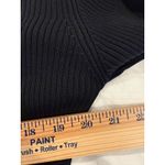 Coldwater Creek Sweater Womens Medium Black Silk Knit Ribbed Turtleneck Winter Photo 3