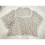 Karlie  Womens Lace Cotton Floral Flowy Oversized Top Size Medium Photo 1