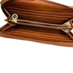 Tory Burch  brown leather wallet wristlet with strap small bag purse card holder Photo 3