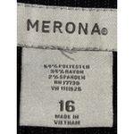 Merona Black Pinstripe Wide Leg Crop Dress Pants High Rise Side Zip Size 16 Photo 3