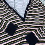 None Striped velvet onesie romper lounge size extra large Photo 5