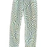 S. O. N. G. Women’s Geometric 90’s Boyfriend Jeans Size 5 Green Photo 0