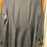 ASOS Black Maternity Long Sleeve Linen Blend Dress Photo 2