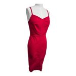 Banana Republic Red Sweetheart Neck Sheath Dress Cocktail Midi Tall Women's 2 Photo 1