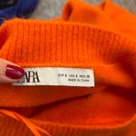 ZARA Orange Oversized sweater Photo 3