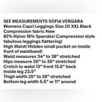 SOFIA VERGARA Womens Leggings Size 20 XXL Black Nylon Spandex Hidden Pocket New Photo 6