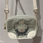 Juicy Couture  Light Washed Denim Crossbody Camera Bag NWOT O Photo 0