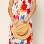 Anthropologie Skies Are Blue Floral V Neck Tie Strap Maxi Dress Size L Photo 0