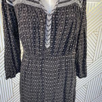 Anthropologie Holding Horses Printed Tunic Dress Embroidered Gray Size Medium Photo 2