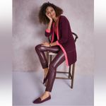 Talbots NWOT V-NECK CARDIGAN - TIPPED Contrast Embellished Gold Button Relax M Photo 3