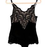 Lace with Nude Paneling Body Suit and Lace Trim at Legs with Tight Tummy Black Size M Photo 0