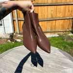 Franco Sarto  Women's Temira Side Zip Wedge Bootie Brown Ankle boots size 9‎ Photo 9