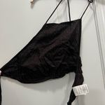 Motel  Brown Halter Toe Crop Top Size Medium Photo 1