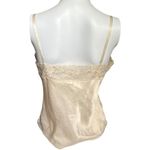 80/90s Small Nylon Satin Camisole Slip Buttercream Lace Sweetheart Neckline​ Gold Photo 1