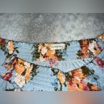 Southern Stitch Floral Off-Shoulder Blouse - Blue and Orange Photo 3