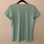 Life is Good  Blue Crusher Lite V-neck Coffee Brew Crew T-Shirt Women size Small Photo 6