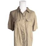 J.Crew - Utility Linen Shirt Dress in Olive Green Sz Xs Photo 4