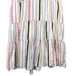 Anthropologie  Georgina Tiered Cotton Shirt Dress Size M Beachy Boho Striped Photo 4