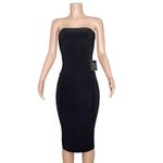 Norma Kamali  Strapless Dress to Knee, Black, XS Photo 7
