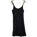 J.Crew  Collection Black Sequin Crystal Embellished Slip Dress Size 8‎ Photo 1