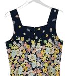 Loft  dress size 8 navy yellow daisies floral sleeveless fit and flare shift NEW Photo 4