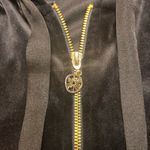 Lilly Pulitzer Larina Black Velour Velvet Zip Hoodie Jacket Womens Small Preppy Photo 2