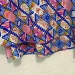 Amanda Uprichard `100% Silk Tiered Sleeveless Geometric Pattern Top Size Medium Photo 2